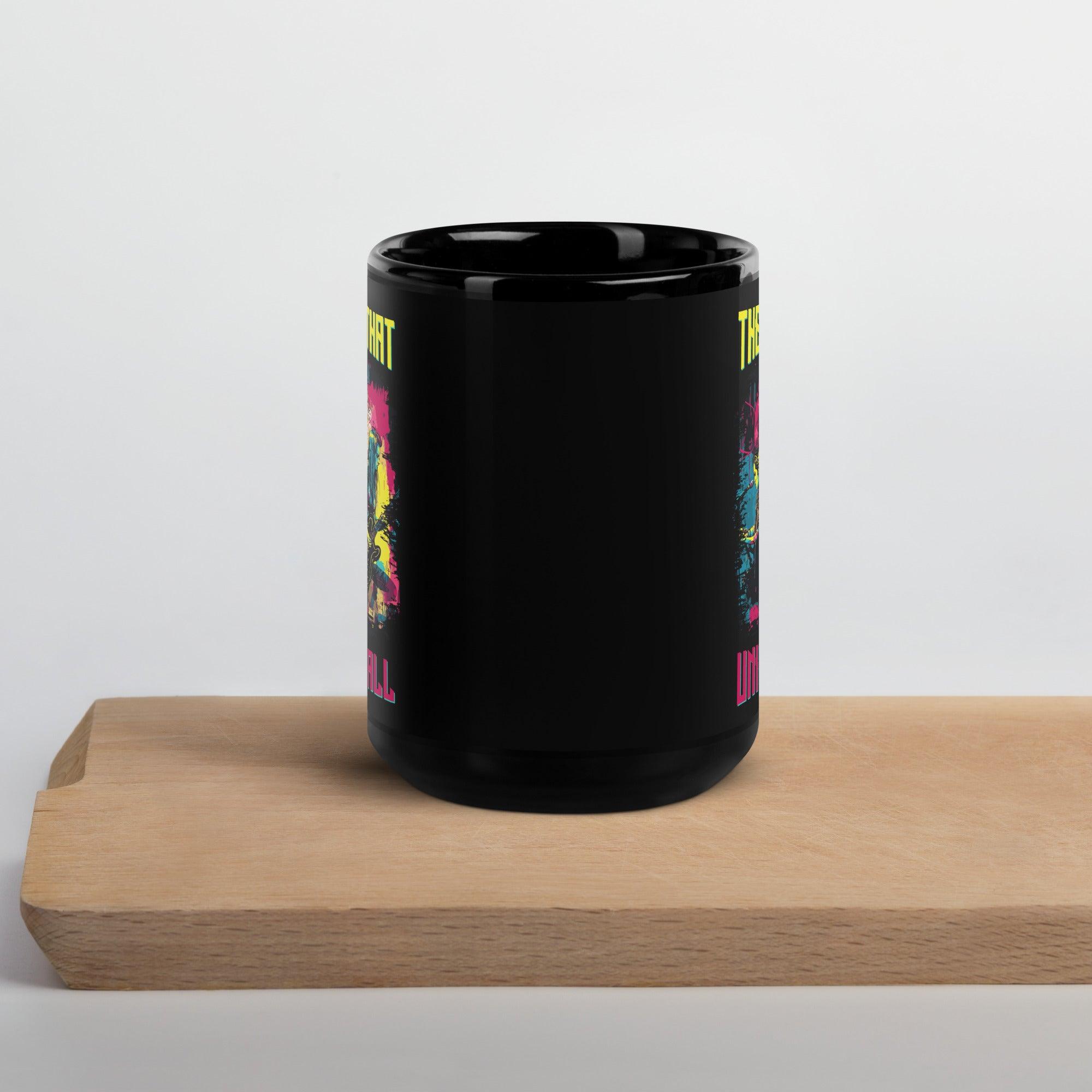 Unites Us All Black Glossy Mug - Beyond T-shirts