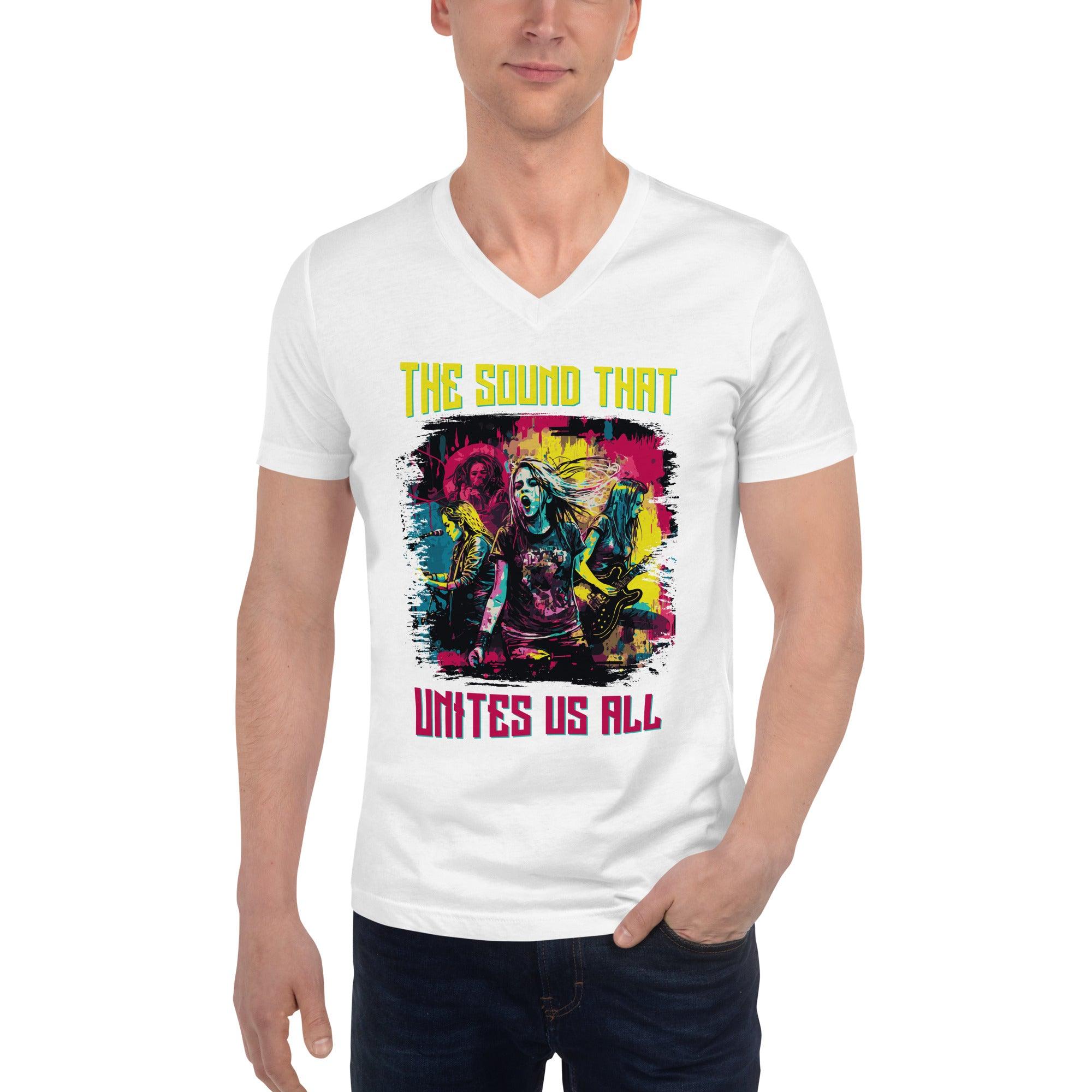 Unites Us All Unisex Short Sleeve V-Neck T-Shirt - Beyond T-shirts