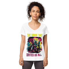 Unites Us All Women’s Fitted V-neck T-shirt - Beyond T-shirts