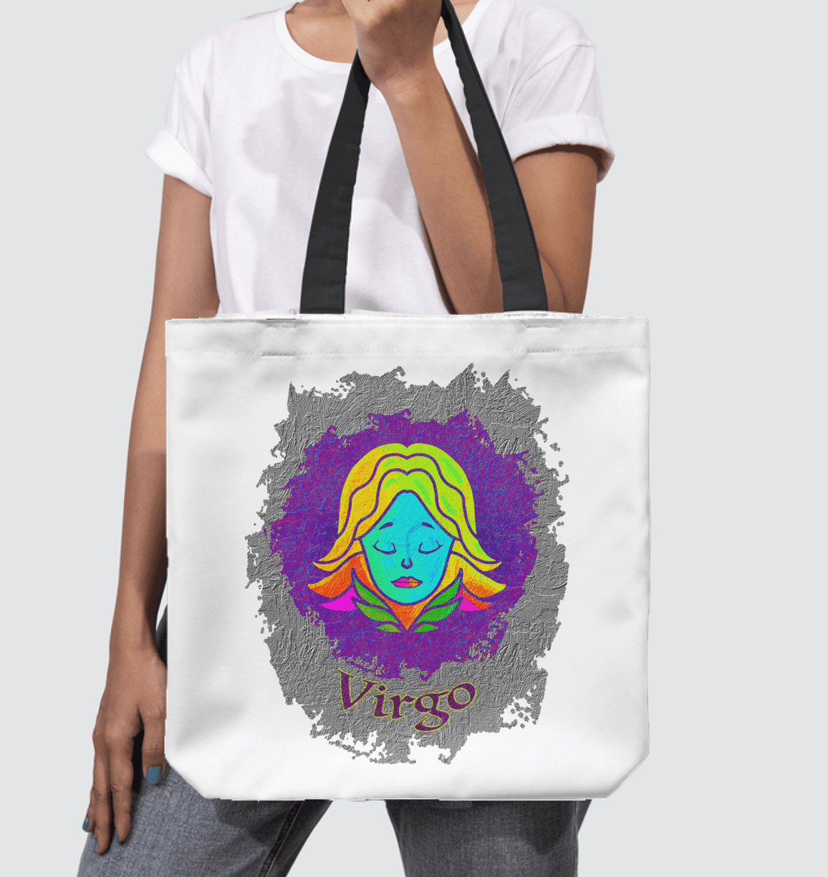 Virgo Basketweave Tote Bag | Zodiac Series 11 - Beyond T-shirts