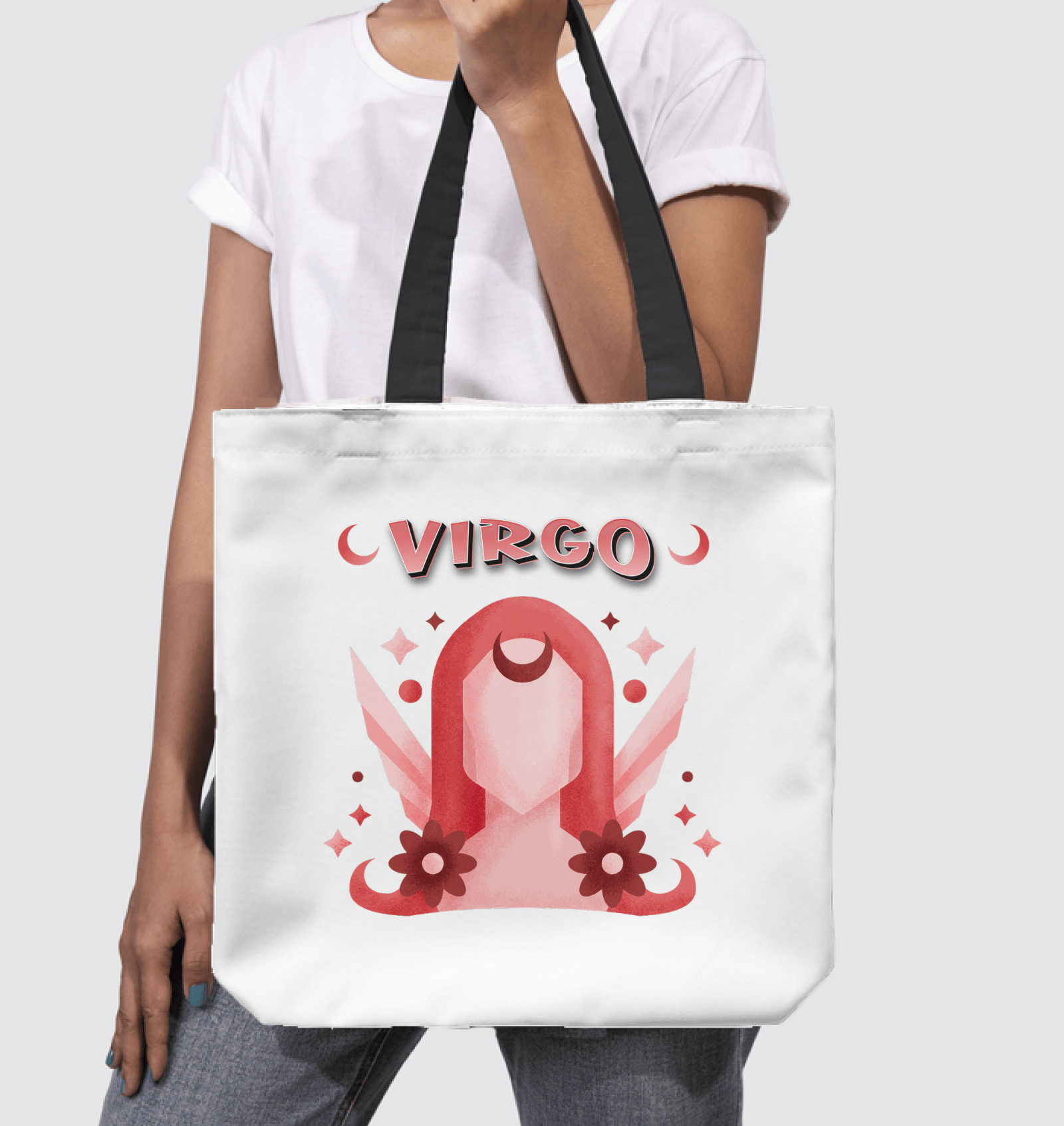 Virgo Basketweave Tote Bag | Zodiac Series 2 - Beyond T-shirts