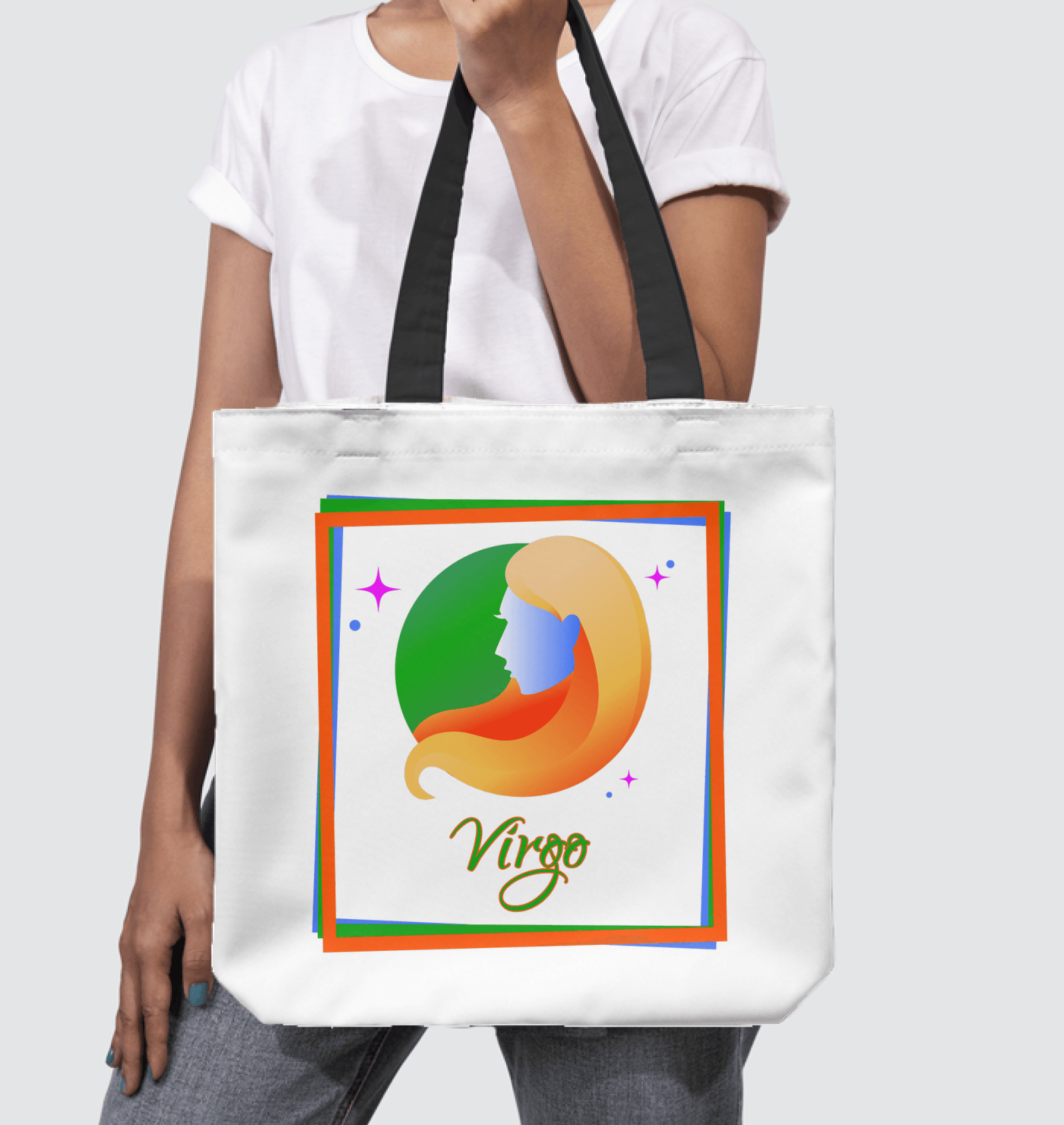 Virgo Basketweave Tote Bag | Zodiac Series 3 - Beyond T-shirts