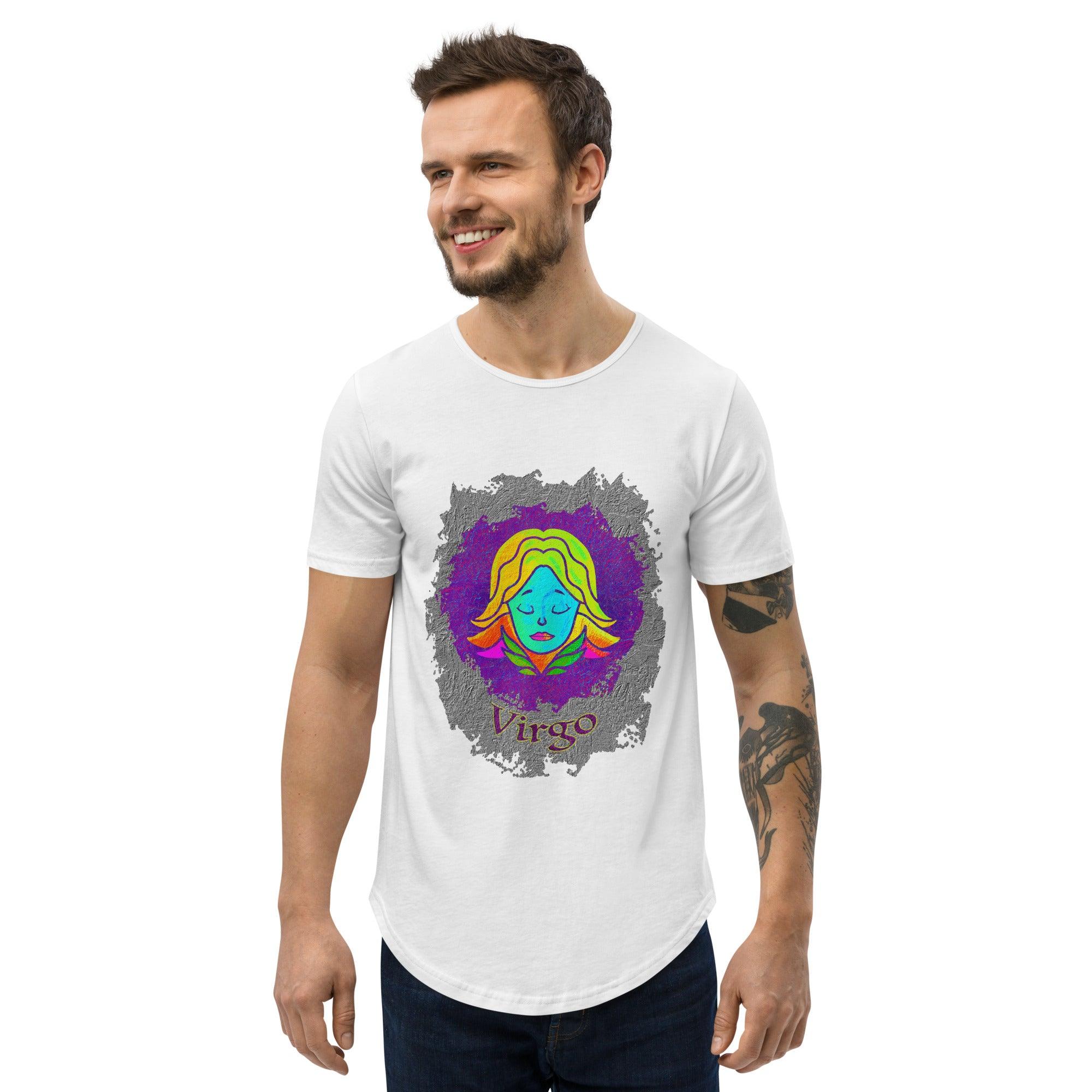 Virgo Men's Curved Hem T-Shirt | Zodiac Series 11 - Beyond T-shirts