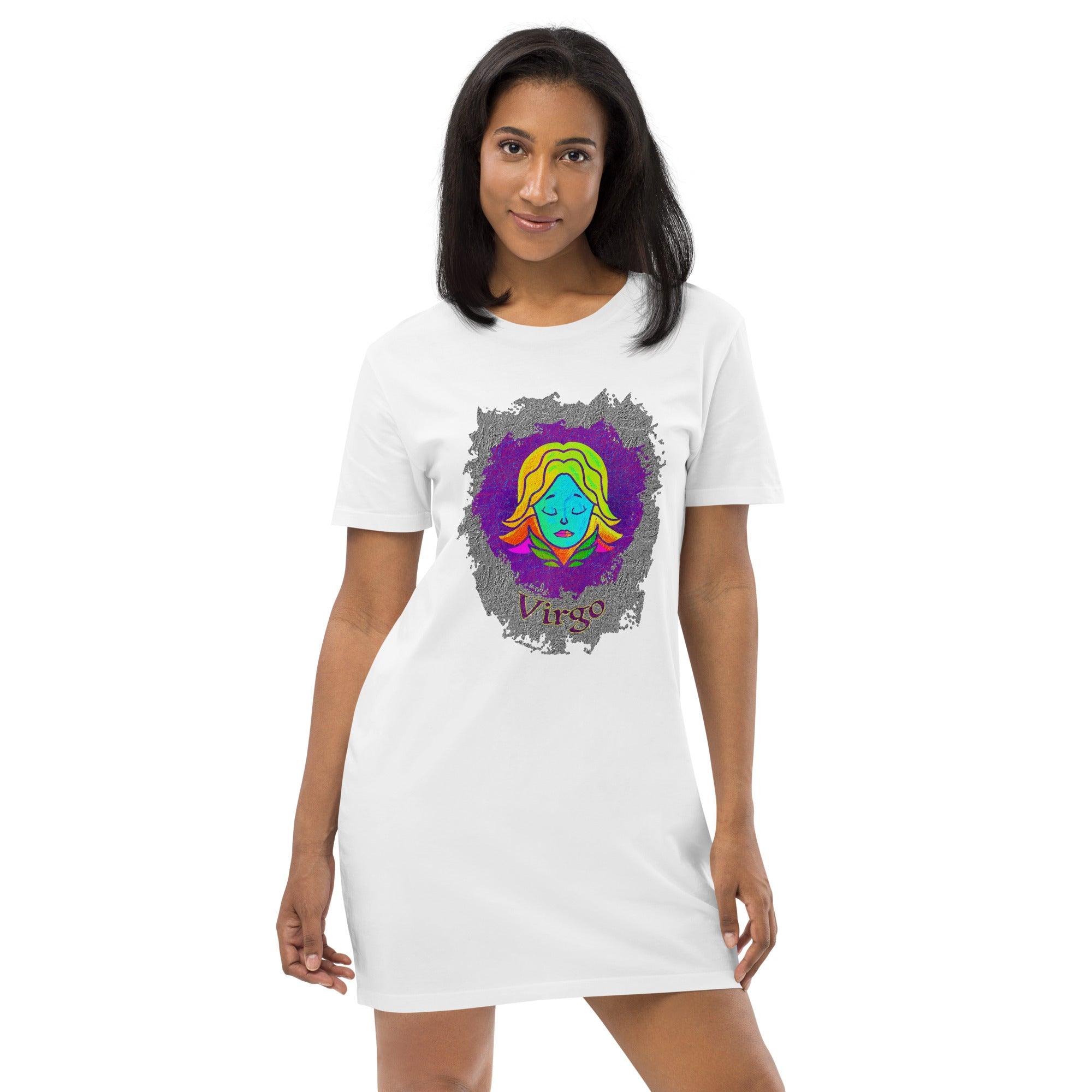Virgo Organic Cotton T-shirt Dress | Zodiac Series 11 - Beyond T-shirts
