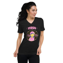 Virgo Unisex Short Sleeve V-Neck T-Shirt | Zodiac Series 1 - Beyond T-shirts