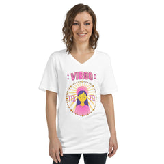 Virgo Unisex Short Sleeve V-Neck T-Shirt | Zodiac Series 1 - Beyond T-shirts