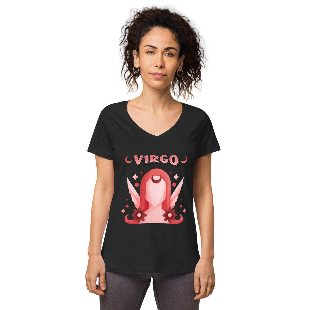 Virgo Women’s Fitted V-neck T-shirt | Zodiac Series 2 - Beyond T-shirts