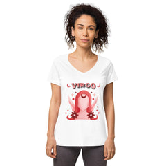 Virgo Women’s Fitted V-neck T-shirt | Zodiac Series 2 - Beyond T-shirts