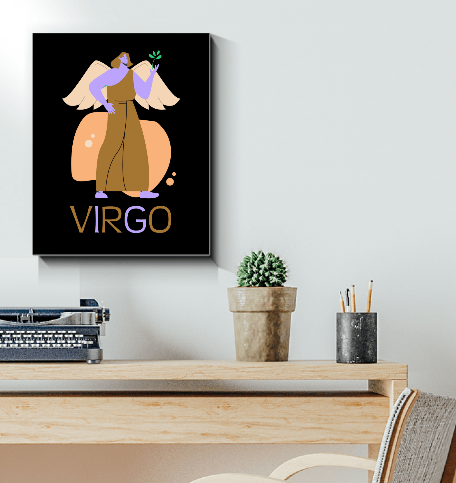 Virgo Wrapped Canvas 16x20 | Zodiac Series 4 - Beyond T-shirts