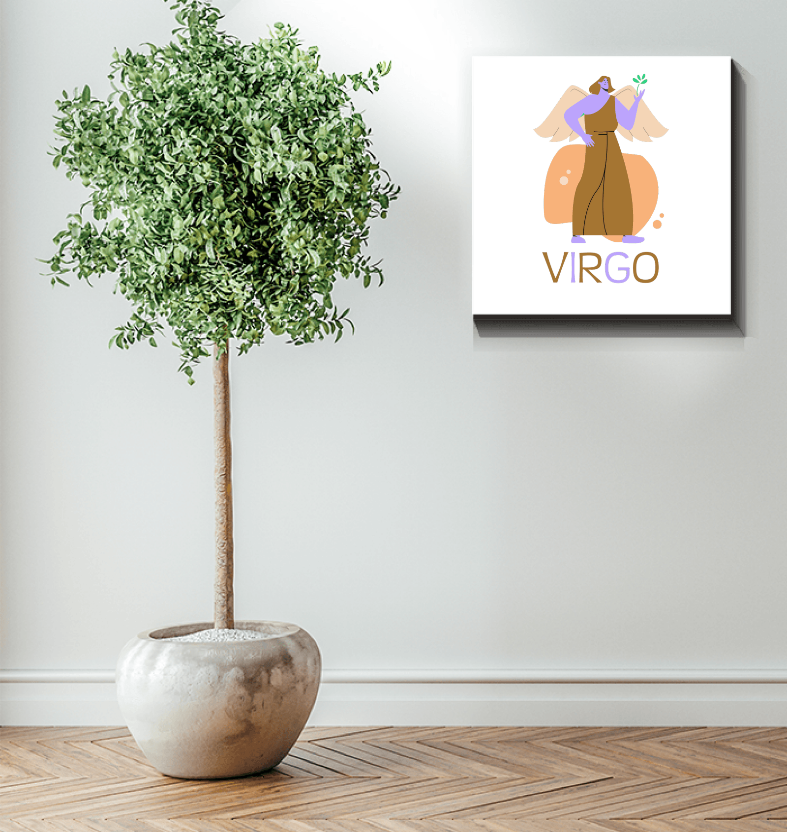 Virgo Wrapped Canvas 20x20 | Zodiac Series 4 - Beyond T-shirts