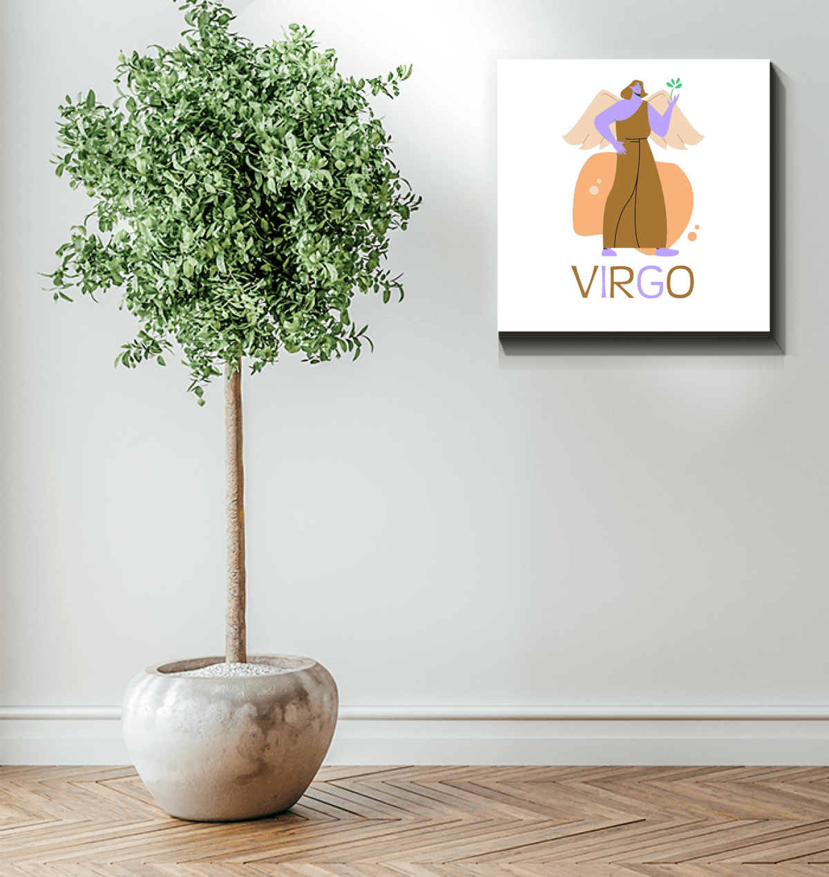 Virgo Wrapped Canvas 20x20 | Zodiac Series 4 - Beyond T-shirts