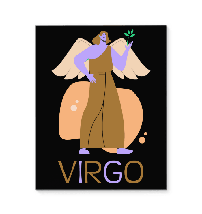 Virgo Wrapped Canvas 8x10 | Zodiac Series 4 - Beyond T-shirts