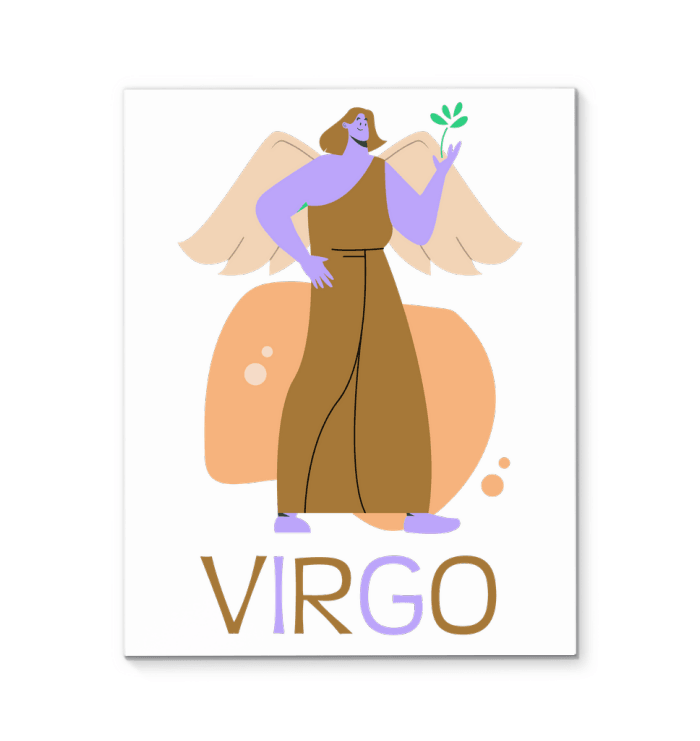 Virgo Wrapped Canvas 8x10 | Zodiac Series 4 - Beyond T-shirts