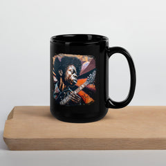 Virtuoso Of The Fretboard Black Glossy Mug - Beyond T-shirts