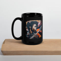 Virtuoso Of The Fretboard Black Glossy Mug - Beyond T-shirts