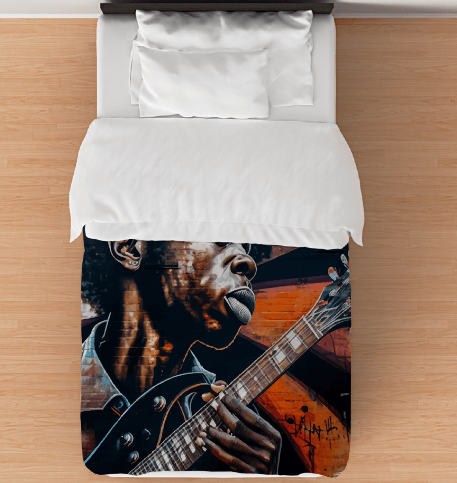 Virtuoso Of The Fretboard Duvet Cover - Beyond T-shirts