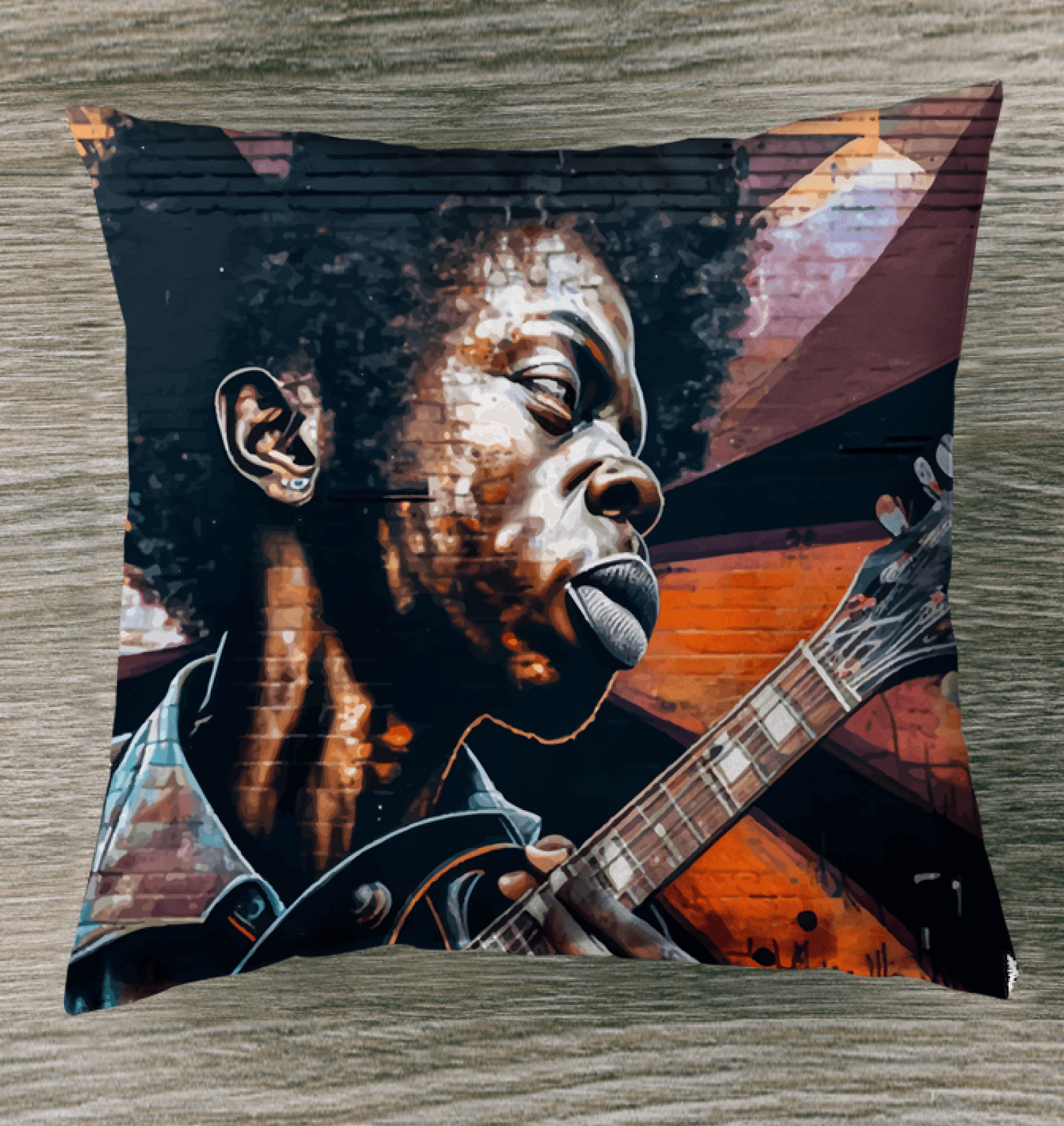 Virtuoso Of The Fretboard Outdoor Pillow - Beyond T-shirts