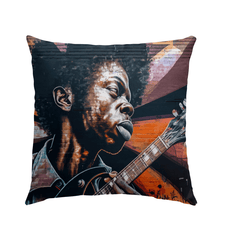 Virtuoso Of The Fretboard Outdoor Pillow - Beyond T-shirts