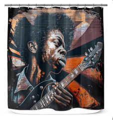Virtuoso Of The Fretboard Shower Curtain - Beyond T-shirts