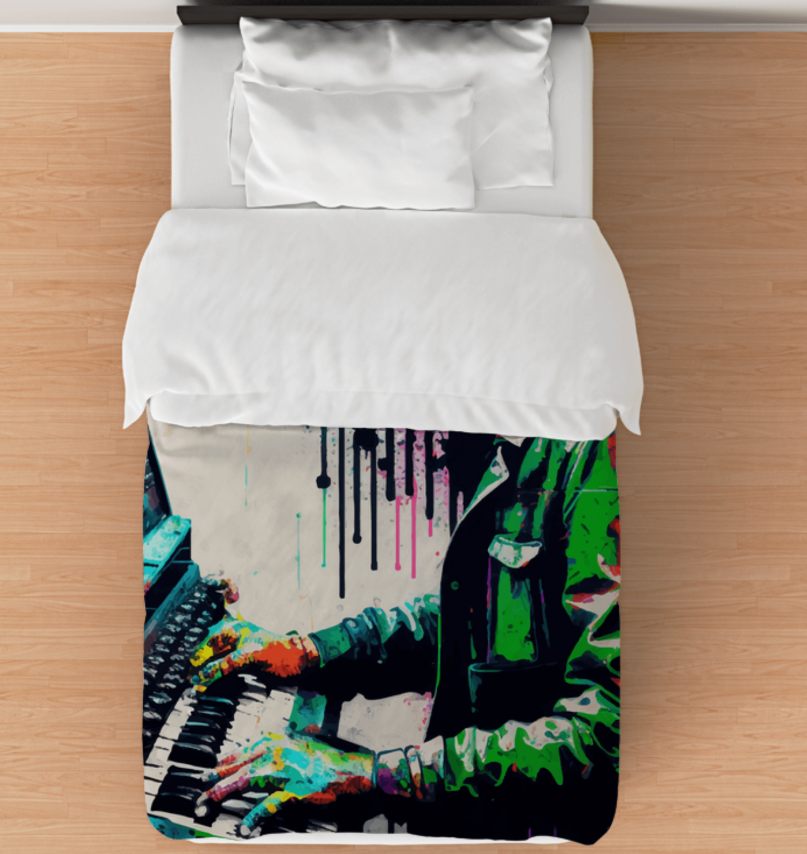 Wailing On The Keys Duvet Cover - Beyond T-shirts