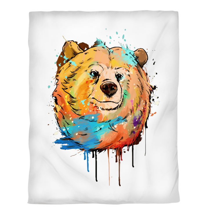 Watercolor Bear Duvet Cover - Beyond T-shirts