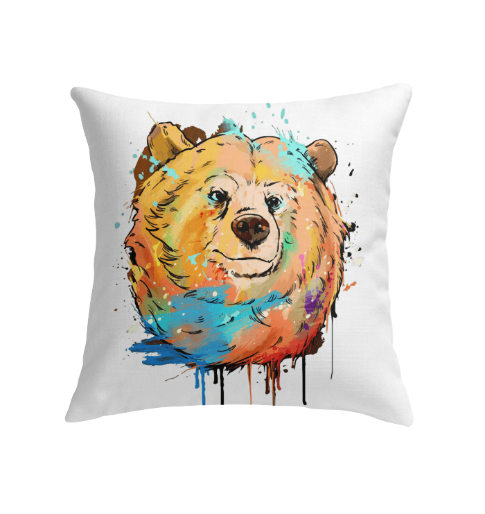 Watercolor Bear Indoor Pillow - Beyond T-shirts