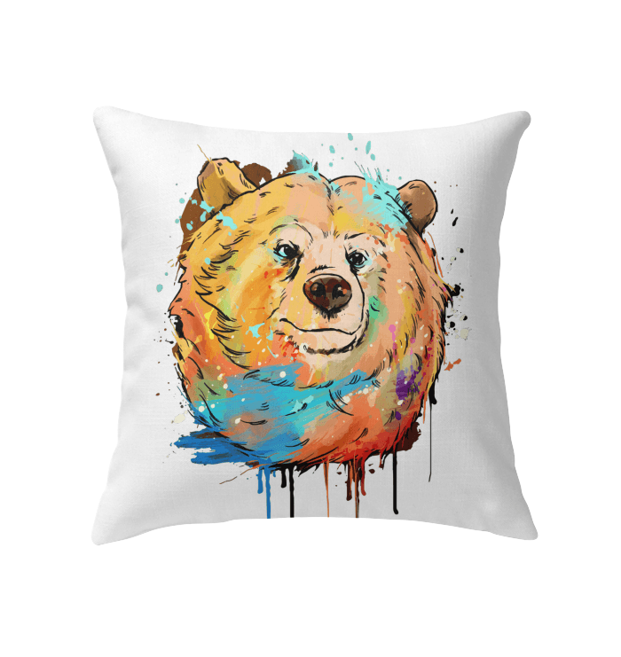 Watercolor Bear Indoor Pillow - Beyond T-shirts