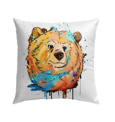 Watercolor Bear Outdoor Pillow - Beyond T-shirts