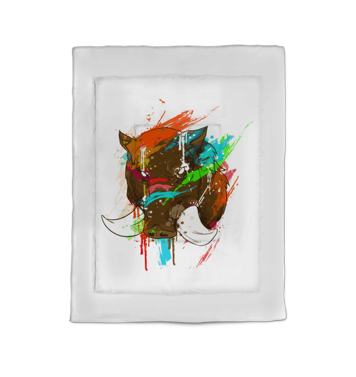 Watercolor Boar Comforter Twin - Beyond T-shirts