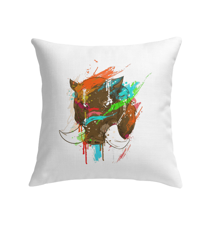 Watercolor Boar Indoor Pillow - Beyond T-shirts