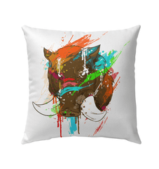 Watercolor Boar Outdoor Pillow - Beyond T-shirts