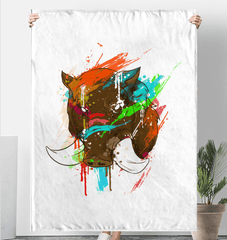 Watercolor Boar Sherpa Blanket - Beyond T-shirts