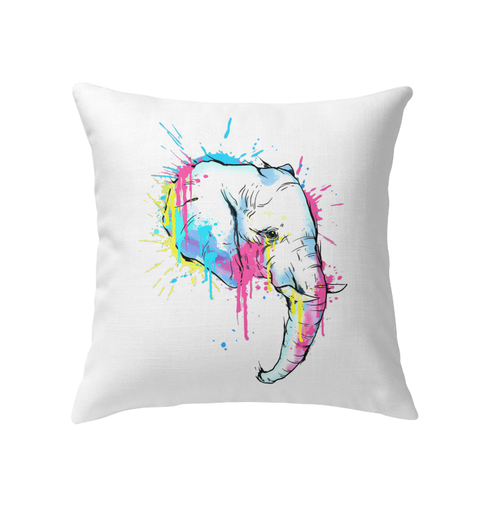 Watercolor Elephant Indoor Pillow - Beyond T-shirts