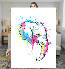 Watercolor Elephant Sherpa Blanket - Beyond T-shirts