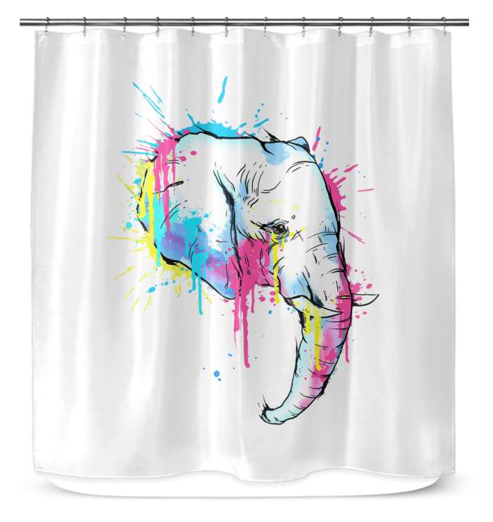 Watercolor Elephant Shower Curtain - Beyond T-shirts