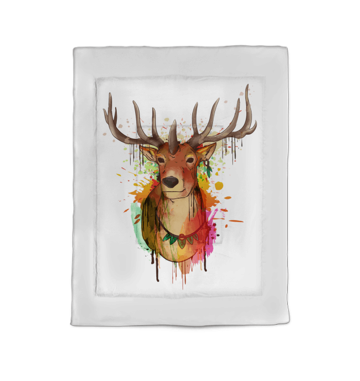 Watercolor Elk Comforter Twin - Beyond T-shirts