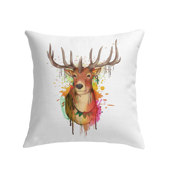 Watercolor Elk Indoor Pillow - Beyond T-shirts