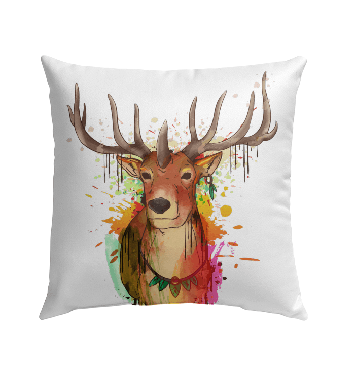 Watercolor Elk Outdoor Pillow - Beyond T-shirts