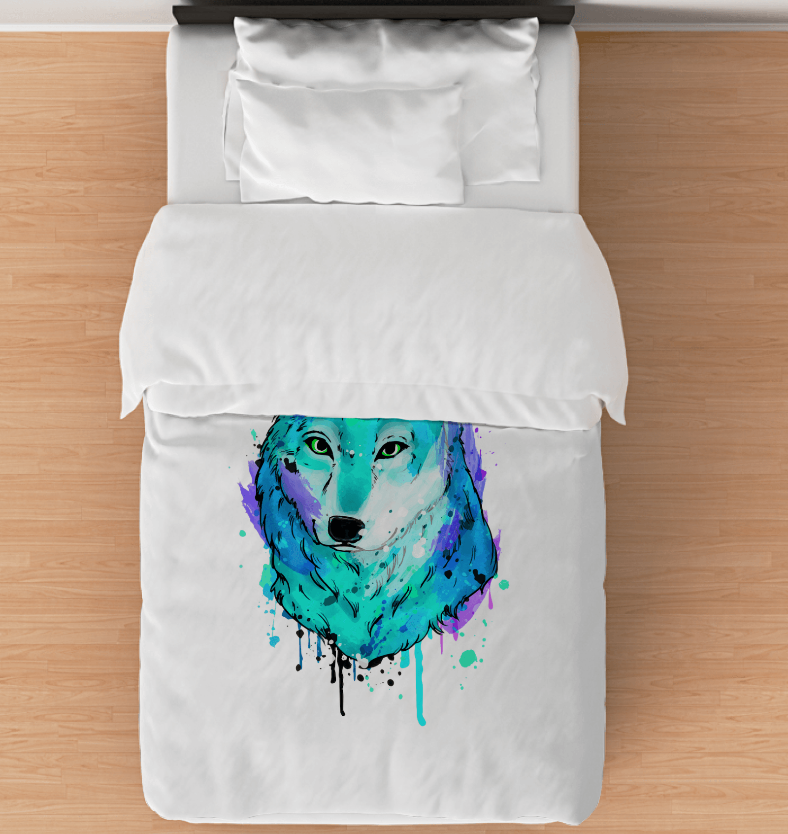 Watercolor Fox Comforter Twin - Beyond T-shirts
