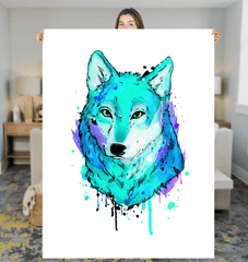 Watercolor Fox Sherpa Blanket - Beyond T-shirts