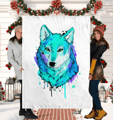 Watercolor Fox Sherpa Blanket - Beyond T-shirts