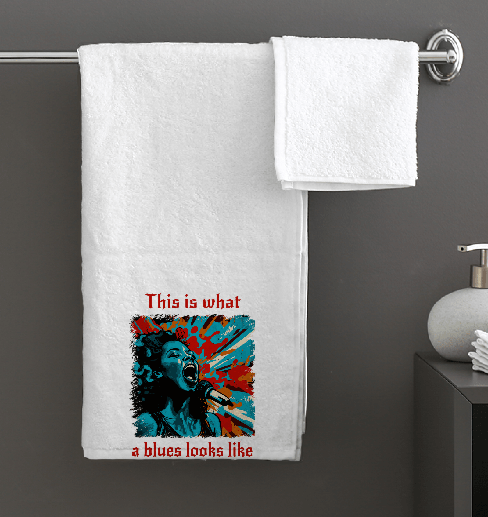 What A Blues Looks Like Bath Towel - Beyond T-shirts