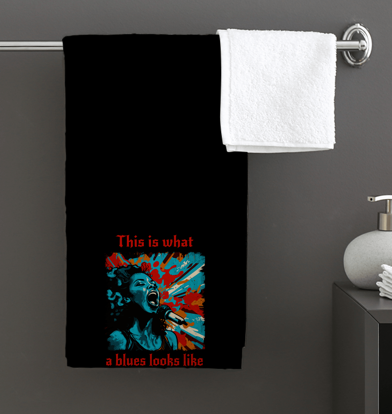 What A Blues Looks Like Bath Towel - Beyond T-shirts