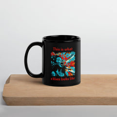 What A Blues Looks Like Black Glossy Mug - Beyond T-shirts