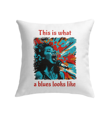 What A Blues Looks Like Indoor Pillow - Beyond T-shirts
