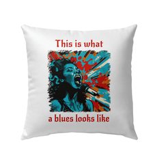 What A Blues Looks Like Outdoor Pillow - Beyond T-shirts