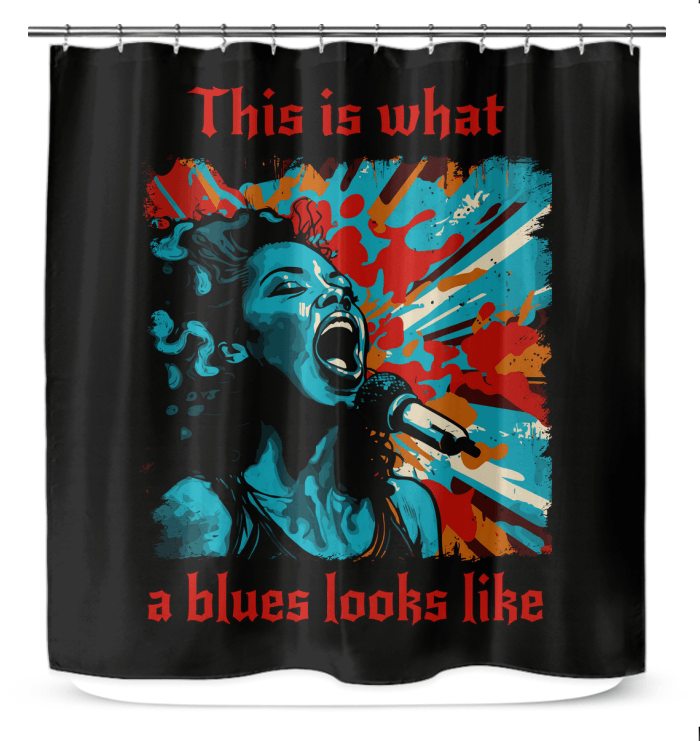 What A Blues Looks Like Shower Curtain - Beyond T-shirts