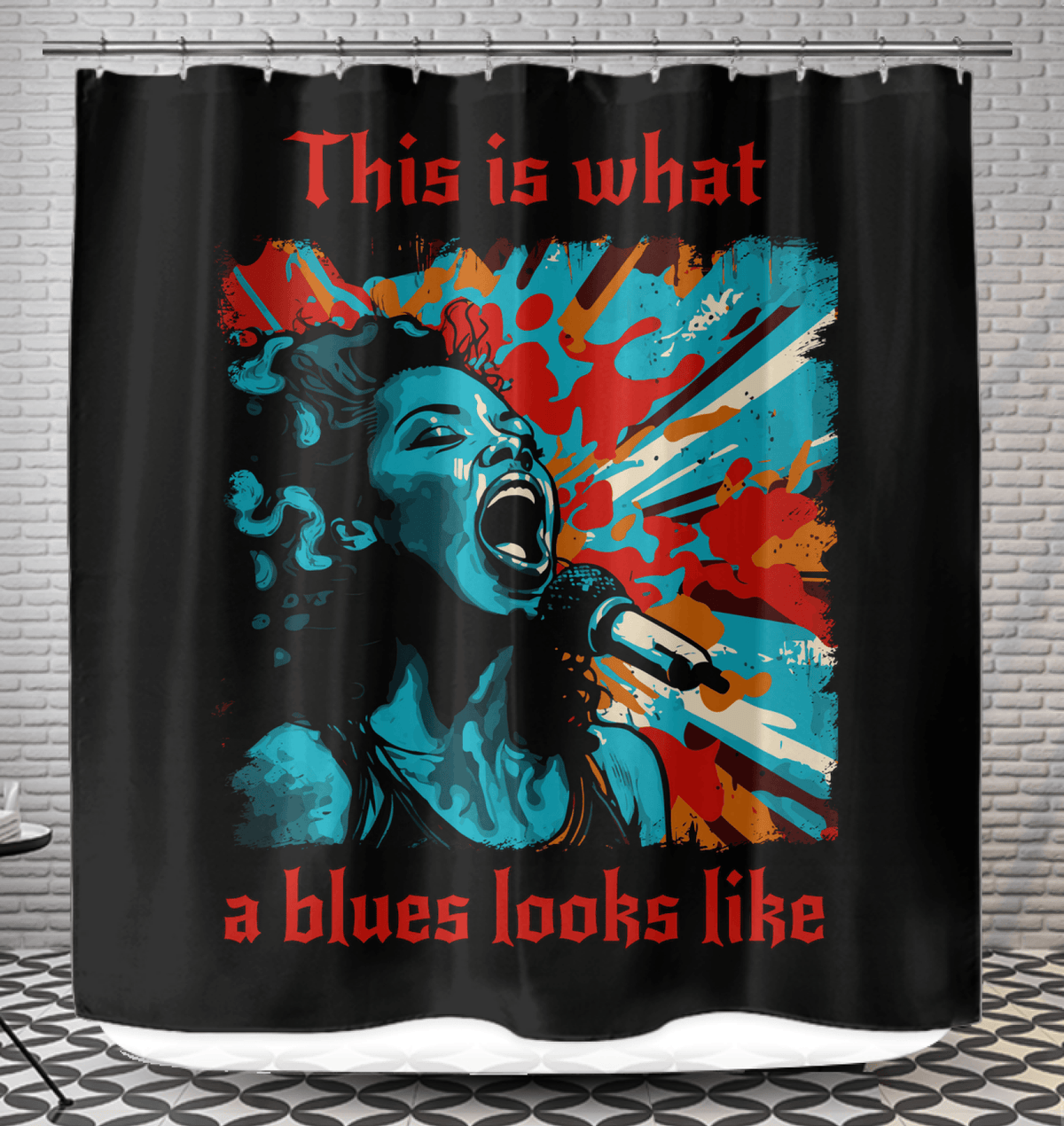 What A Blues Looks Like Shower Curtain - Beyond T-shirts