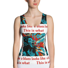 What A Blues Looks Like Sublimation Cut & Sew Tank Top - Beyond T-shirts