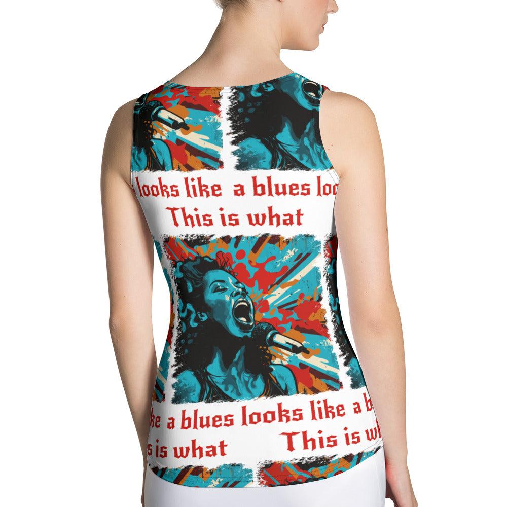 What A Blues Looks Like Sublimation Cut & Sew Tank Top - Beyond T-shirts